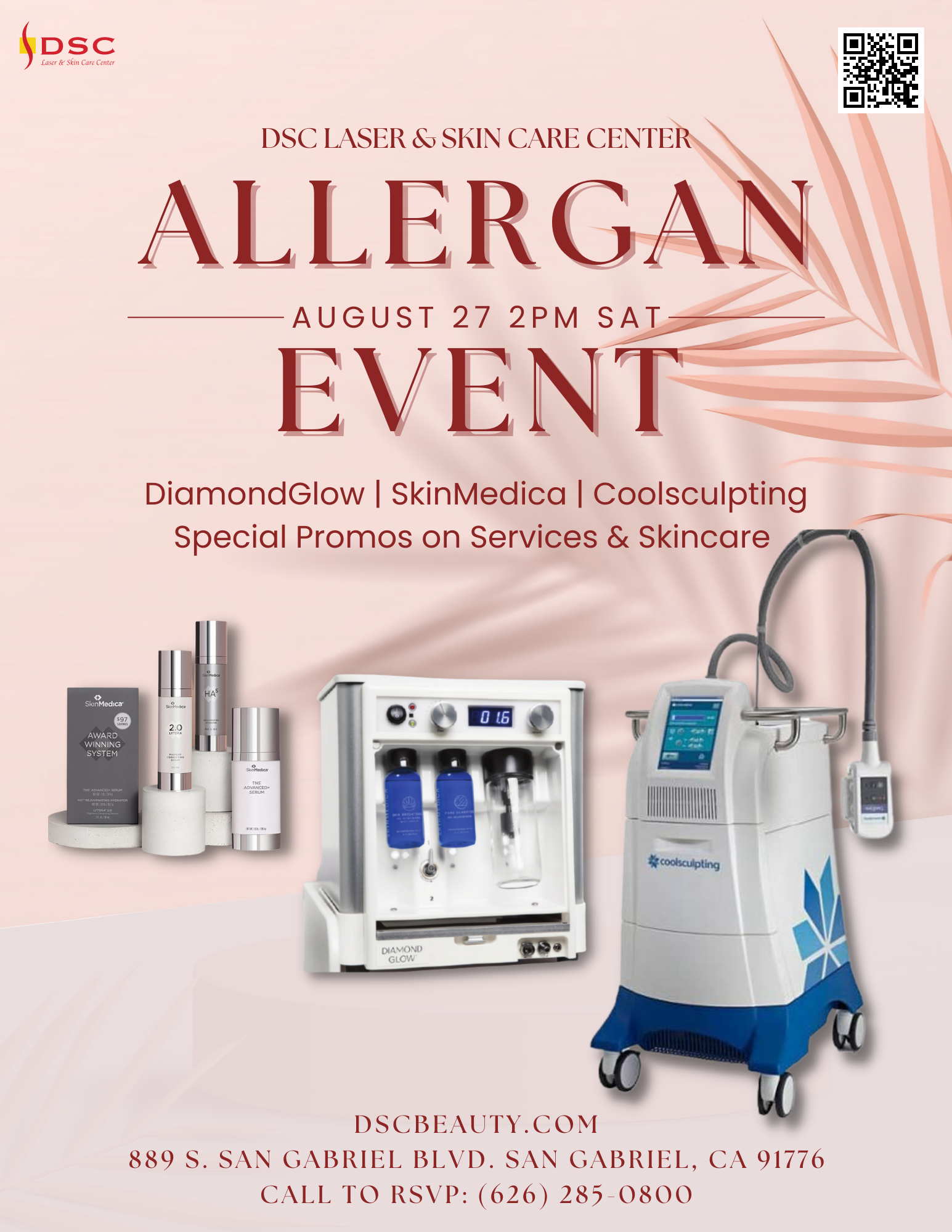 Allergan x DSC Event Flyer August 27th 2022 2PM Saturday