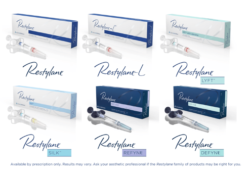 Image depicting assortment of Restylane filler boxes 